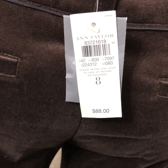 🌺🌺 TWO NWT ANN TAYLOR VELVET PANTS SIZE 8 - Picture 9 of 16